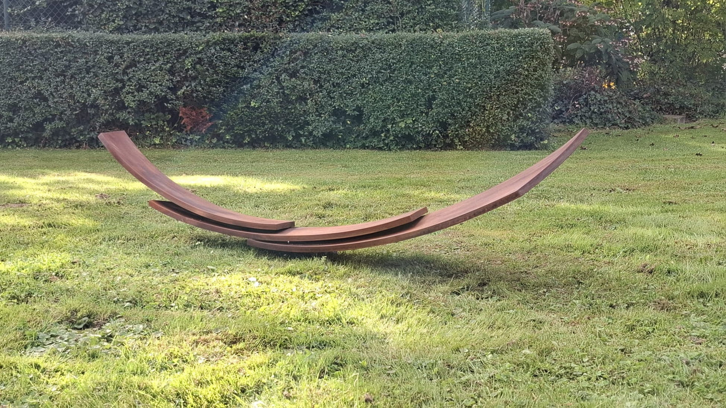 Large Balance - Rusted Steel Sculpture - Kuno Vollet