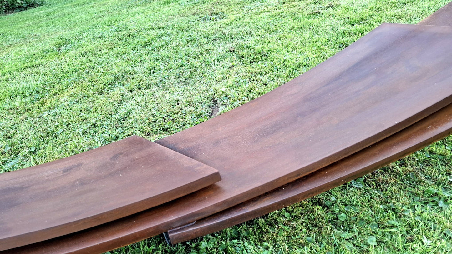 Large Balance - Rusted Steel Sculpture - Kuno Vollet