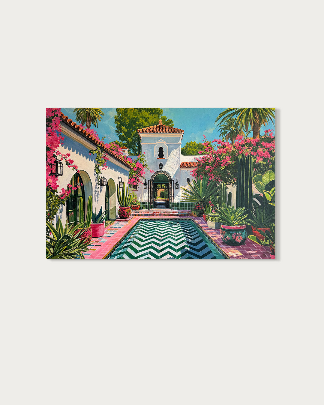 Quiet courtyard full of love