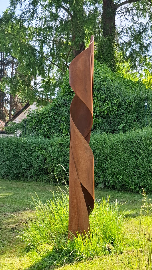 Axis mundi rusted steel Sculpture - Kuno Vollet