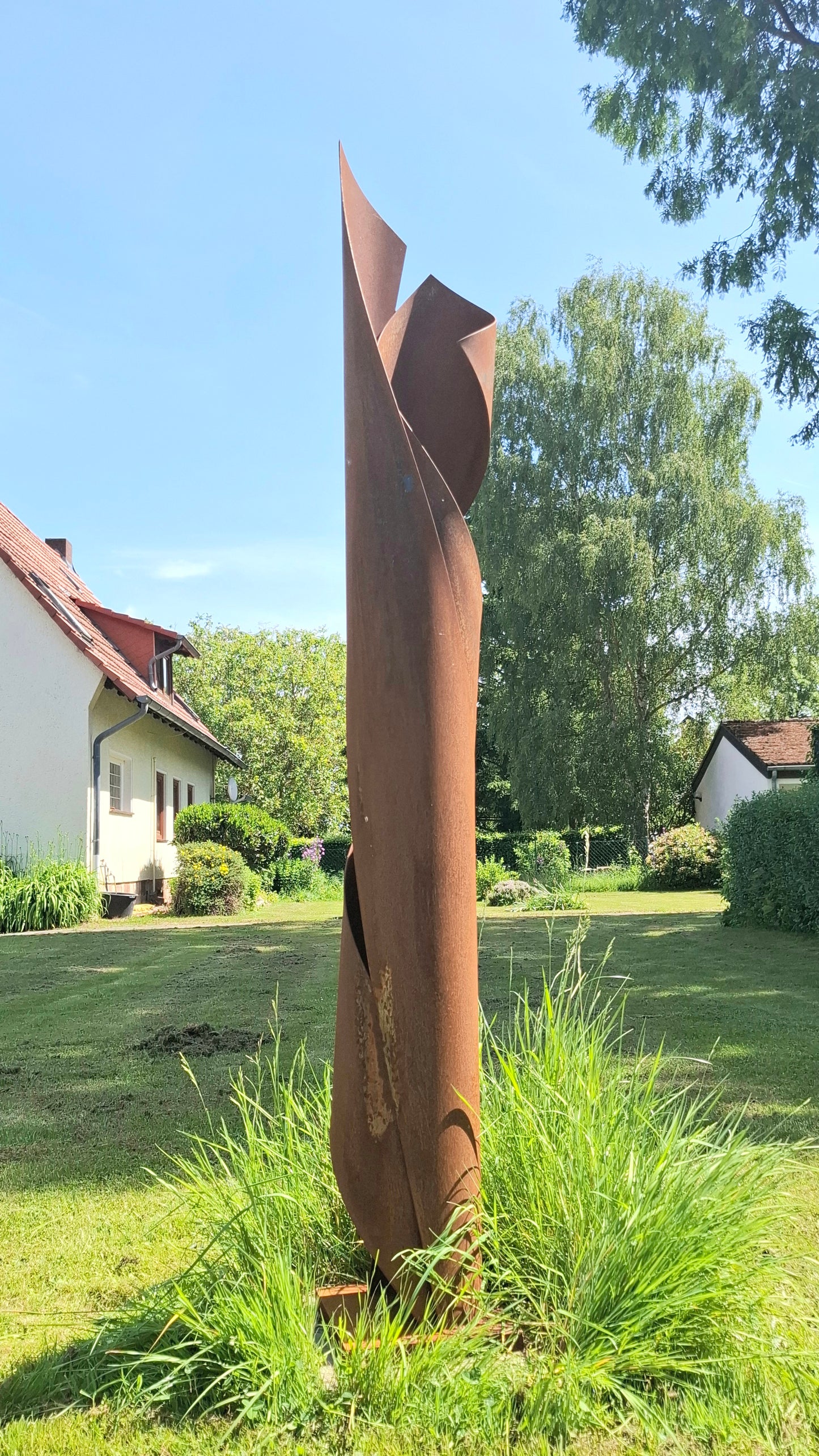Axis mundi rusted steel Sculpture - Kuno Vollet