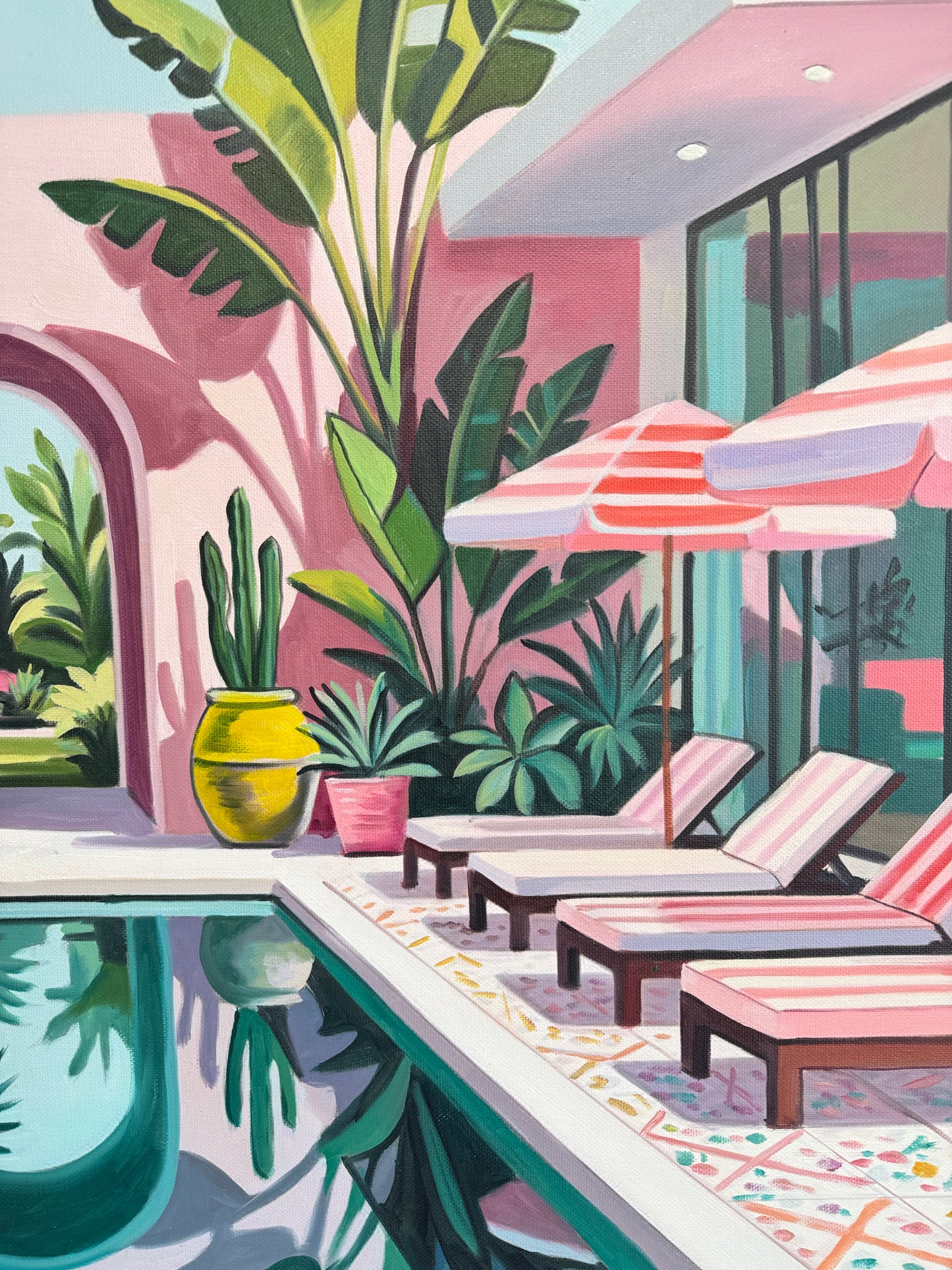Beneath the swaying palm trees