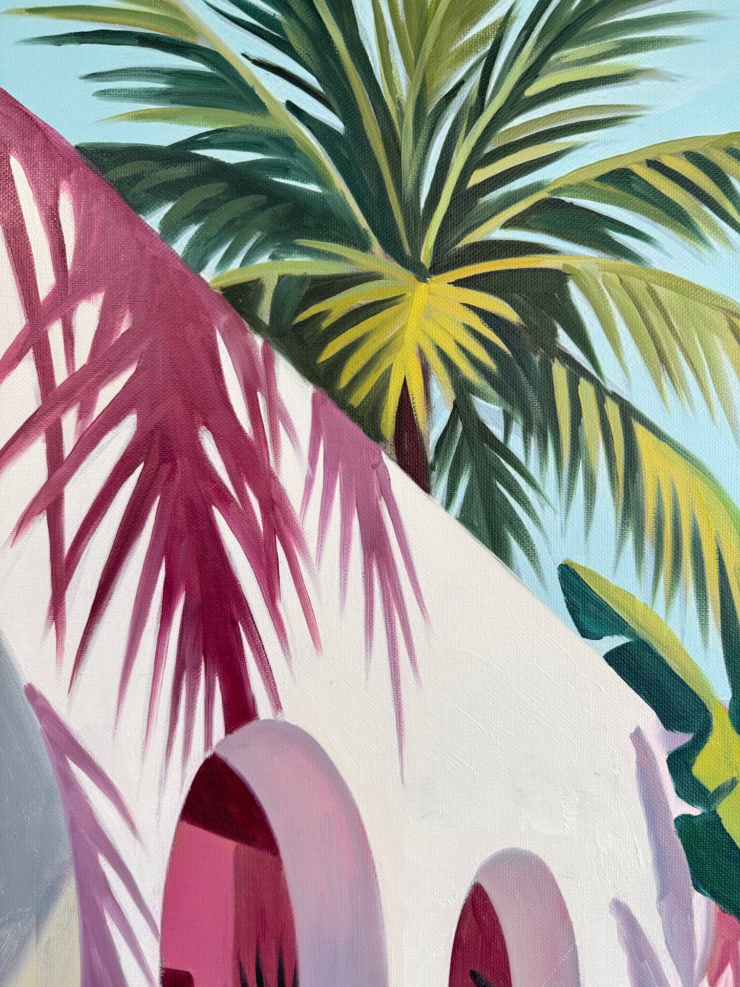 Beneath the swaying palm trees