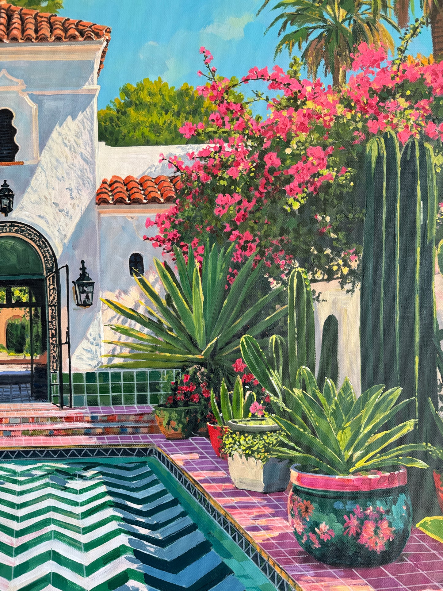 Quiet courtyard full of love