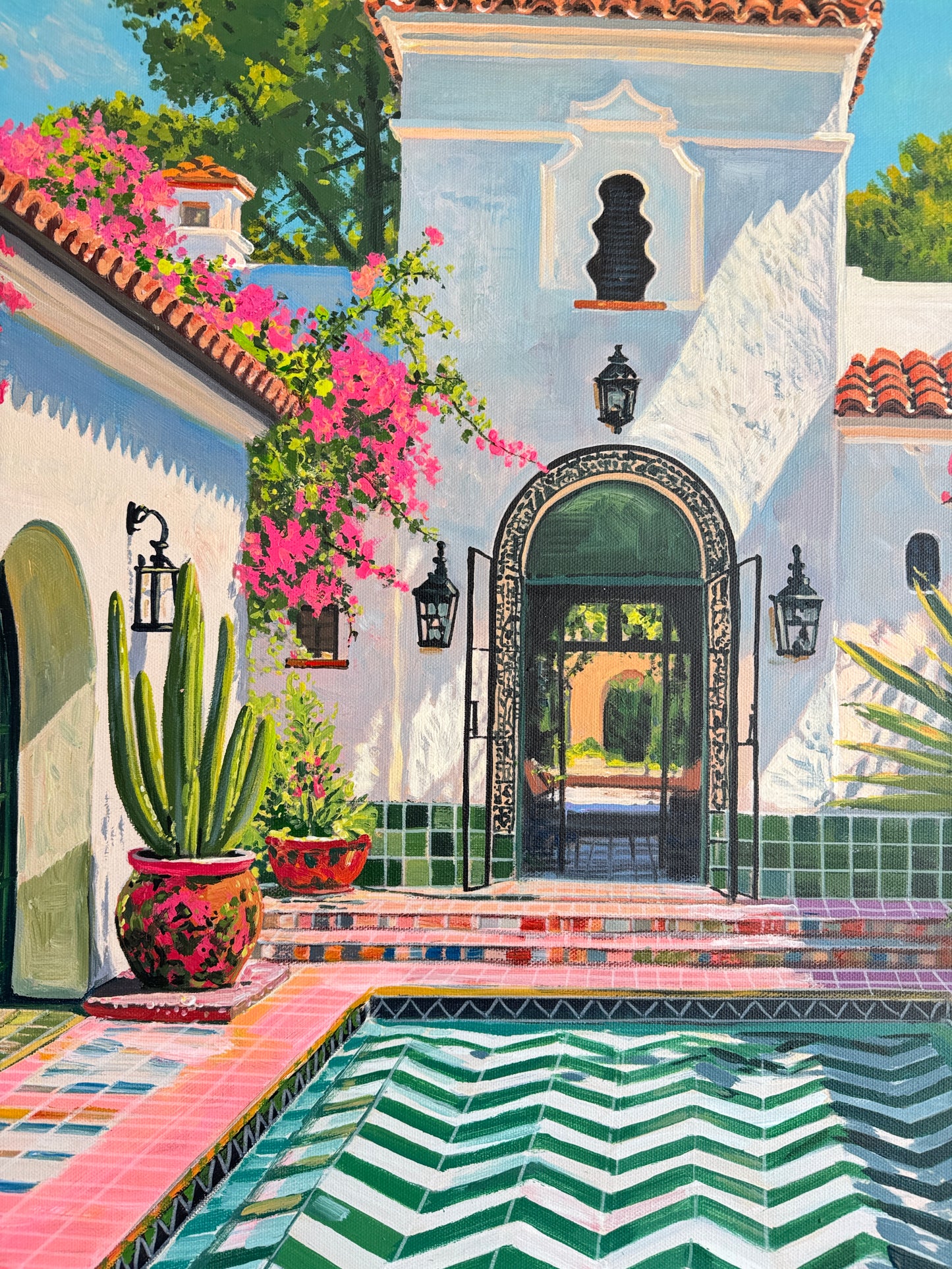 Quiet courtyard full of love