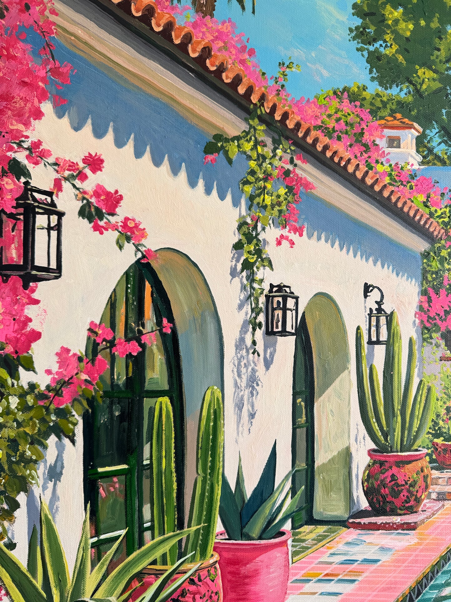Quiet courtyard full of love
