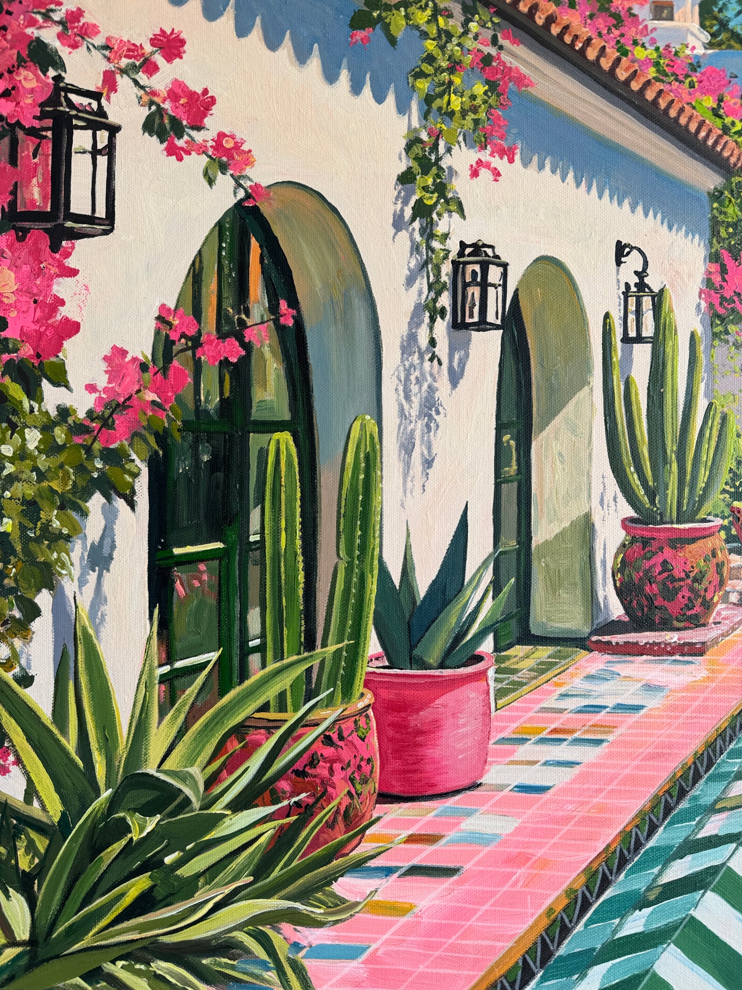 Quiet courtyard full of love
